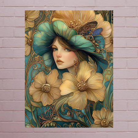 Butterfly Goddess Canvas Print: A4/A3 1920’s Print Style: #5