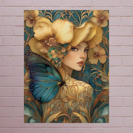 Butterfly Goddess Canvas Print: A4/A3 1920’s Print Style: #2