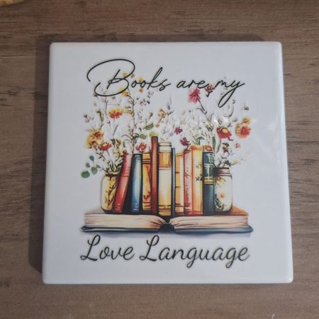 Book coaster gift