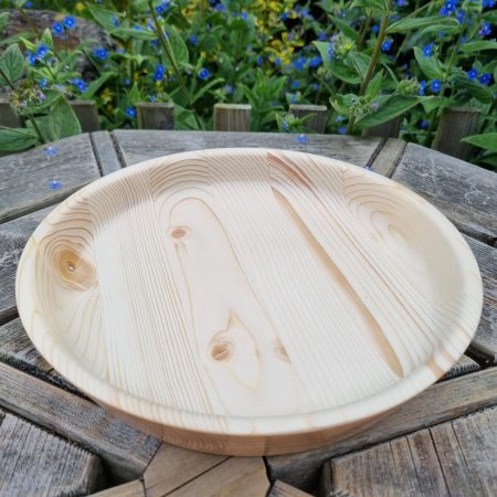 Hand turned pine, fruit or snack bowl