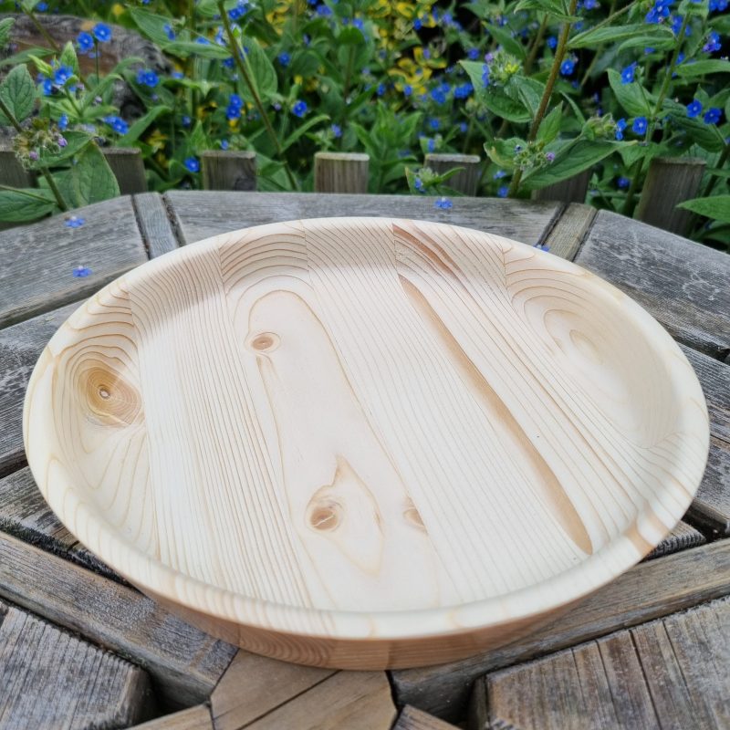Hand turned pine, fruit or snack bowl