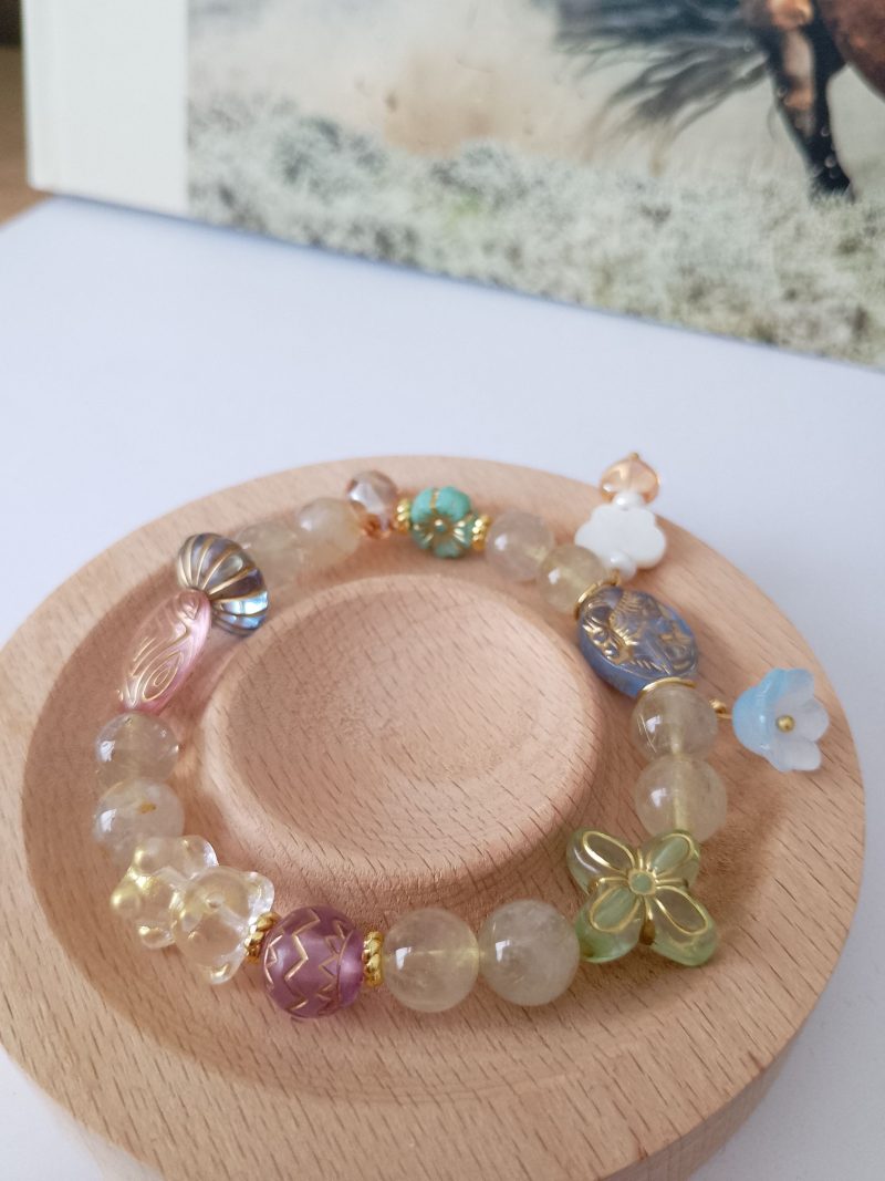 Golden Rutilated Quartz 16cm Bracelet