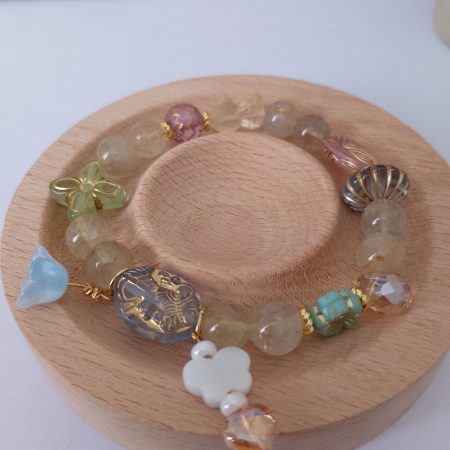 Golden Rutilated Quartz 16cm Bracelet