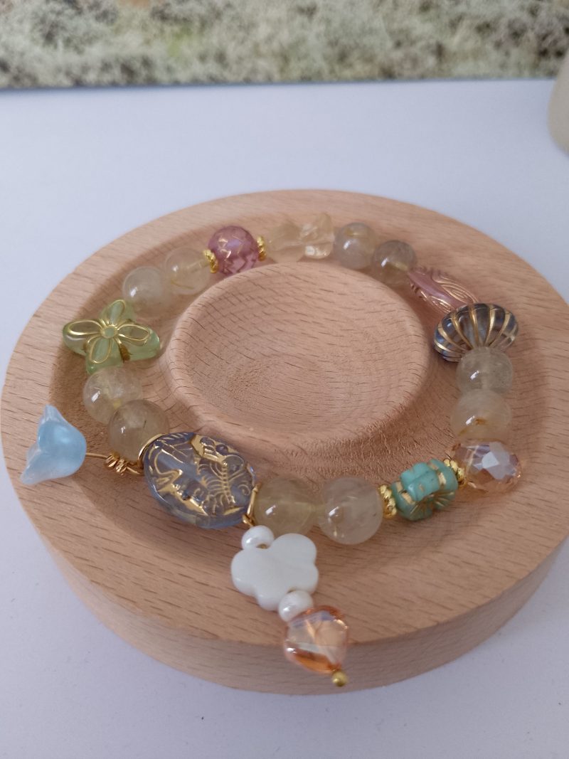 Golden Rutilated Quartz 16cm Bracelet