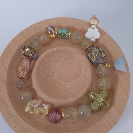 Golden Rutilated Quartz 16cm Bracelet