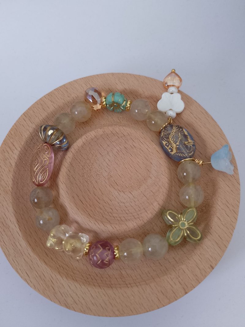 Golden Rutilated Quartz 16cm Bracelet