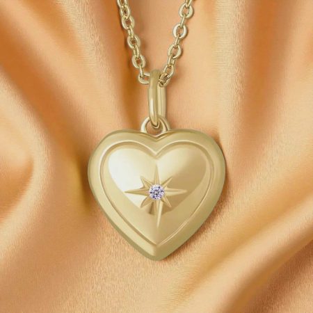 Personalised Heart Locket Necklace with Custom Engraving, Copper