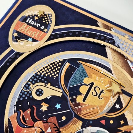 Handmade Blue Football Themed Card For Him