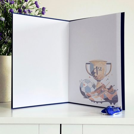 Handmade Blue Football Themed Card For Him