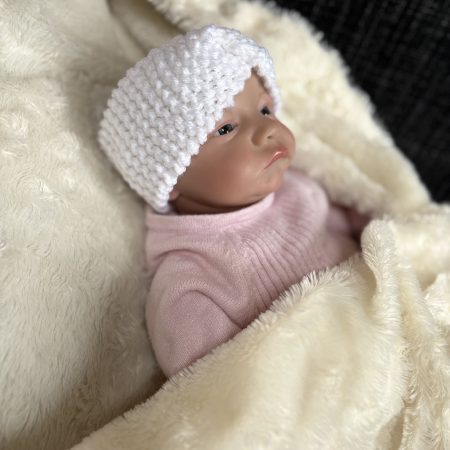 Hand Knitted Headband for Baby 0-3 Months, 3 colours available