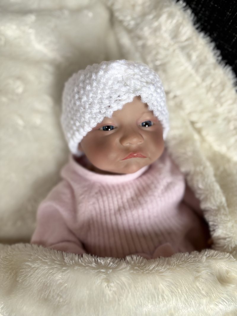 Hand Knitted Headband for Baby 0-3 Months, 3 colours available