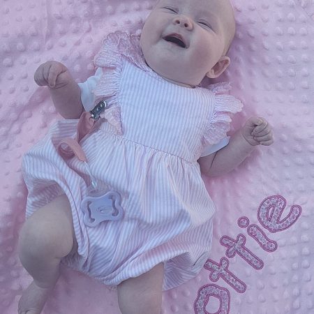 personalised baby girl blanket