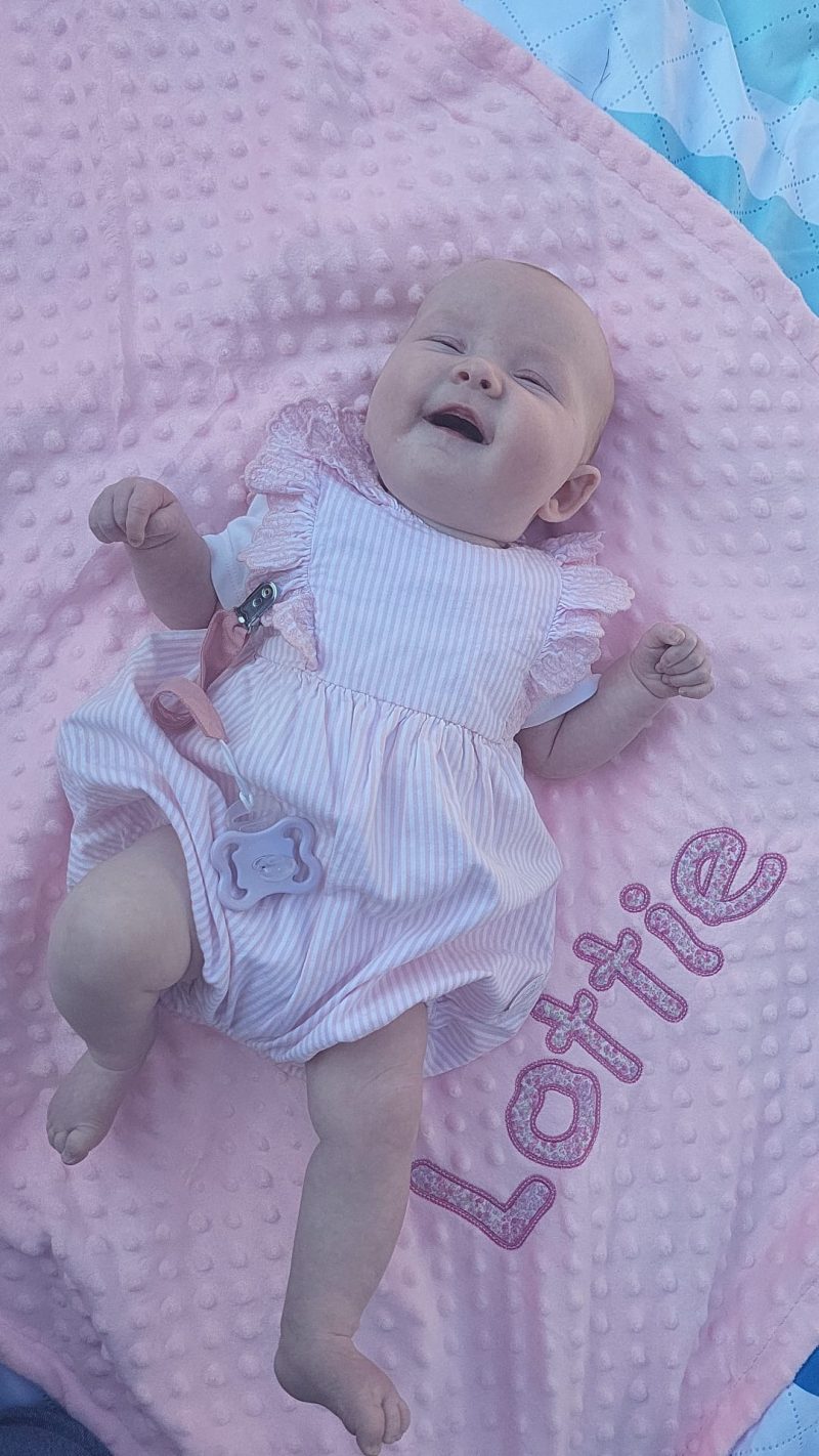personalised baby girl blanket
