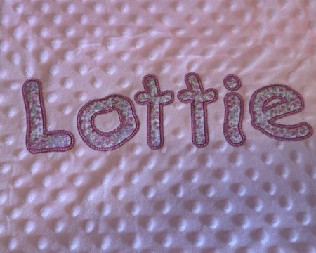 personalised baby girl blanket