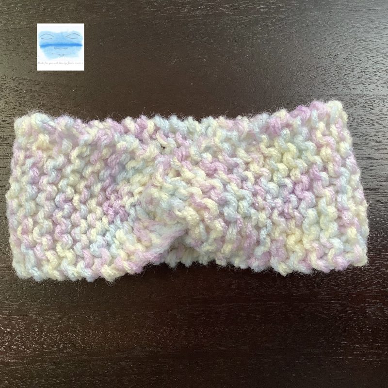 Hand Knitted Headband for Baby 0-3 Months, 3 colours available