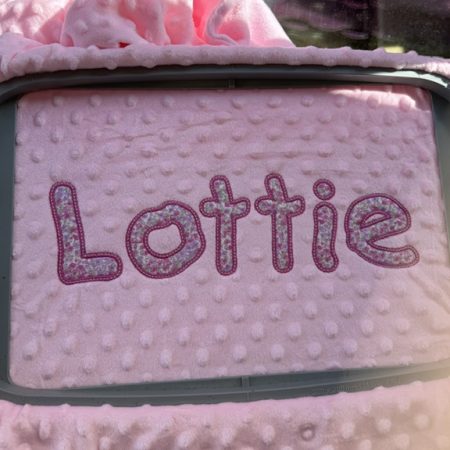 personalised baby girl blanket
