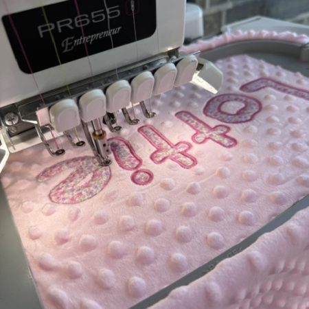 personalised baby girl blanket