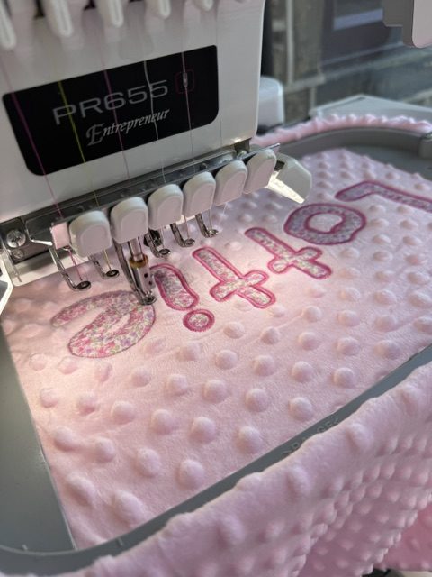 personalised baby girl blanket
