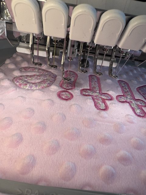 personalised baby girl blanket