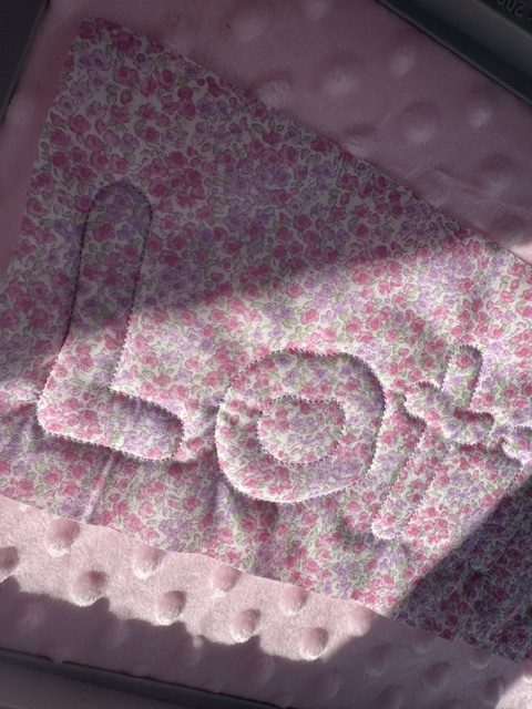 personalised baby girl blanket