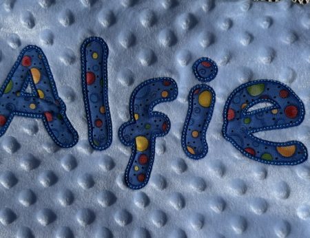 Baby boy personalised blanket