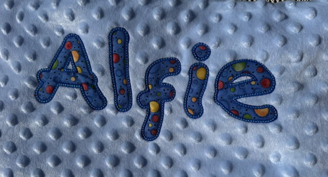 Baby boy personalised blanket