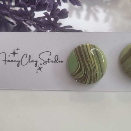 Khaki earrings studs