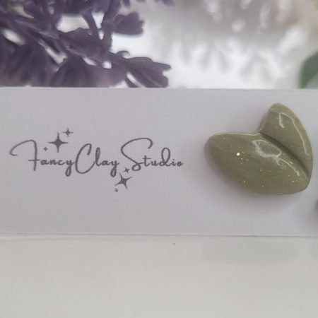 Khaki earrings studs
