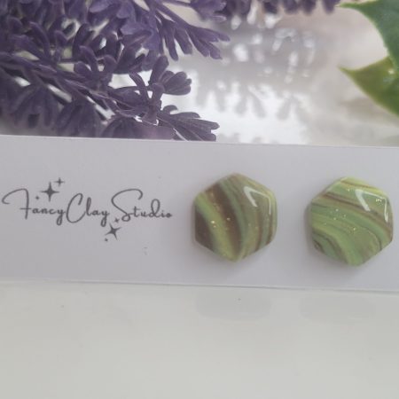 Khaki earrings studs