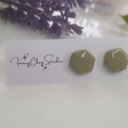 Khaki earrings studs