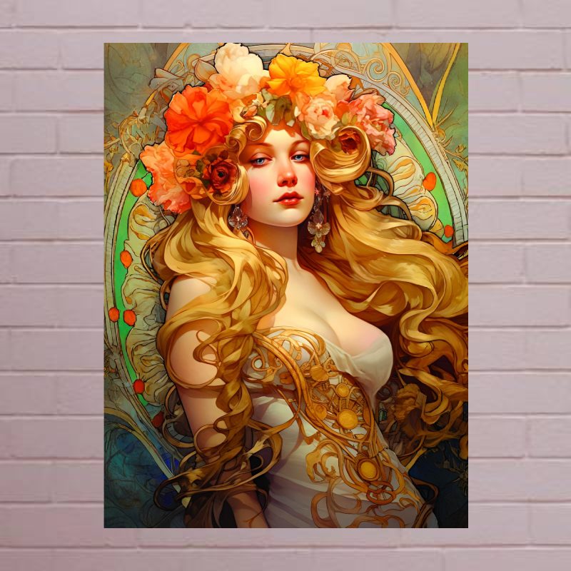 Art Nouveau Spirit of the Night A4/A3 Canvas Print: #2