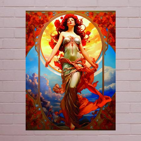 Art Nouveau Spirit of the Night A4/A3 Canvas Print: #3