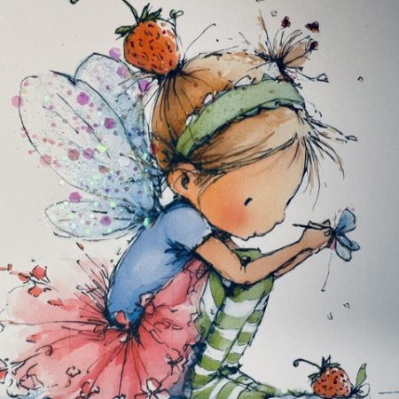 Personalised fairy glitter birthday card