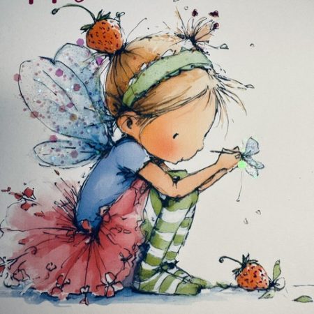 Personalised fairy glitter birthday card