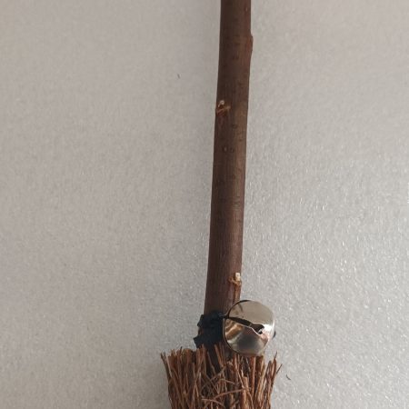 Handmade Small Besom with Goddess Charm and Bell 25cm