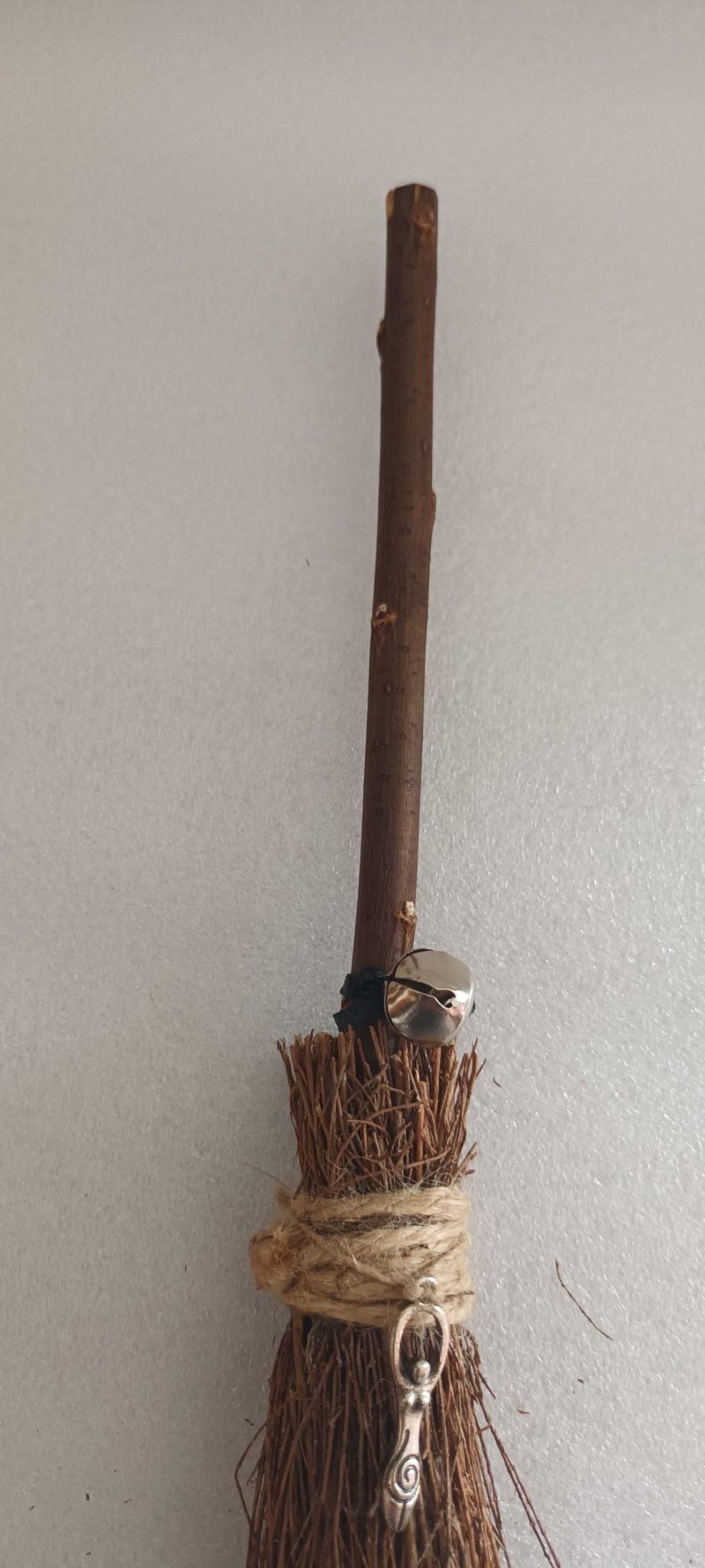 Handmade Small Besom with Goddess Charm and Bell 25cm