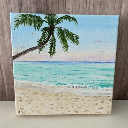 Original painting - Tropical palm Beach canvas