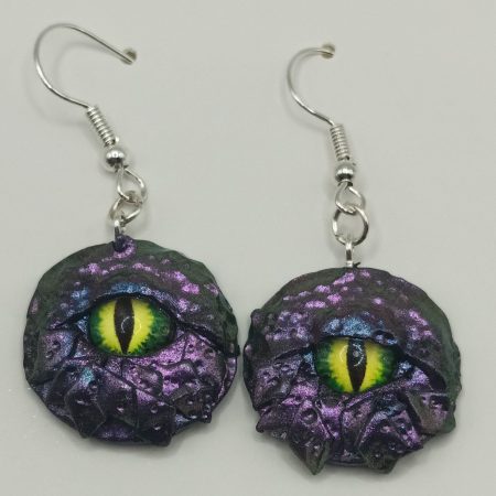 Handmade Polymer Clay Dragon Eye Earrings