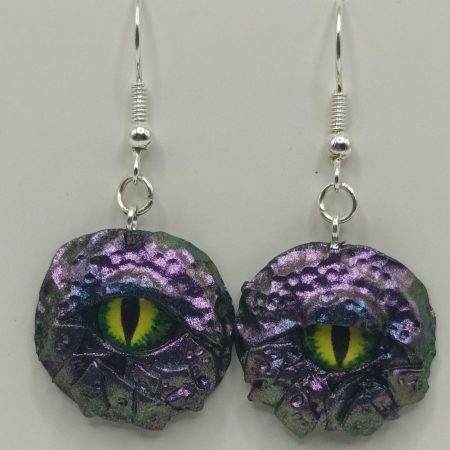 Handmade Polymer Clay Dragon Eye Earrings