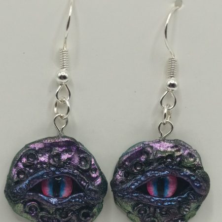 Handmade Polymer Clay Dragon Eye Earrings (3)