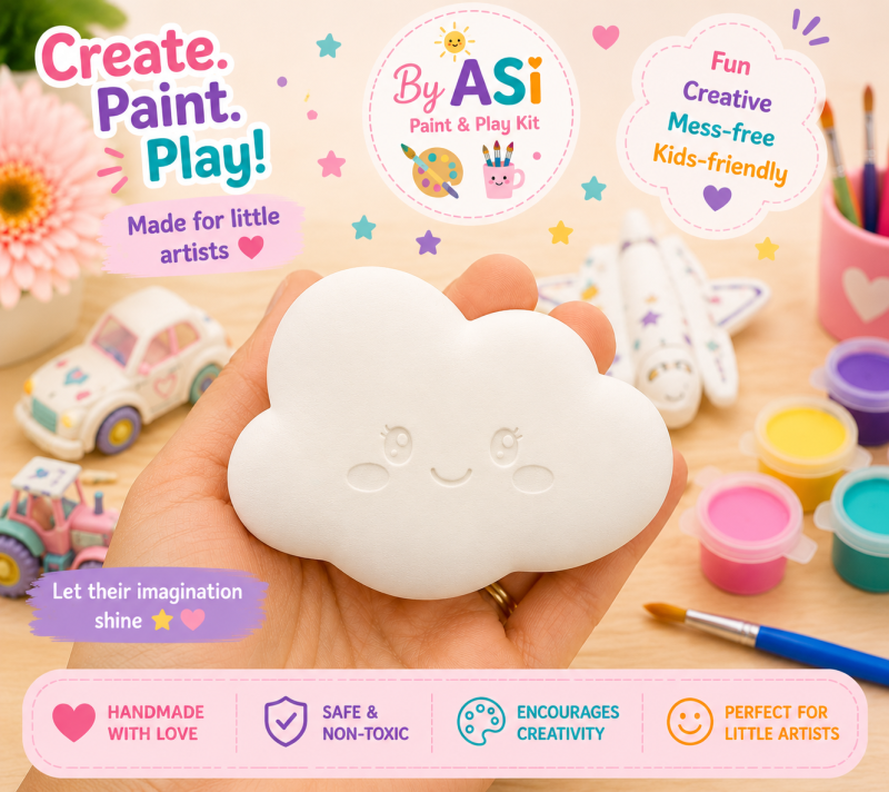 Plaster Paint Kits for Kids | DIY Paint Your Own Figurines | Handmade Creative Activity Kits | Party Favors & Gifts