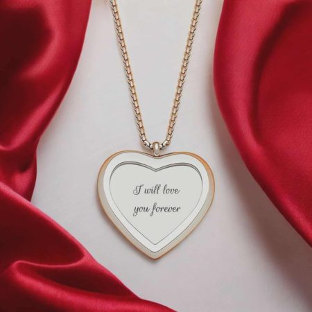 Handmade Silver Heart Necklace, Adjustable Chain, Gift for Loved Ones