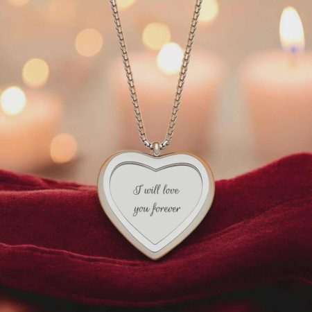 Handmade Silver Heart Necklace, Adjustable Chain, Gift for Loved Ones