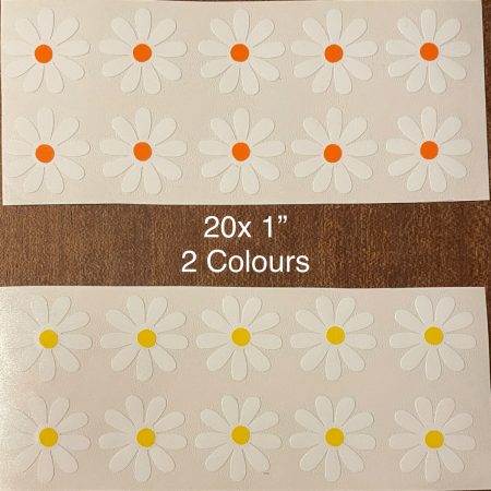 1” Daisy Vinyl Decals