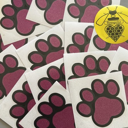 2” Paw Print Vinyl Decal.