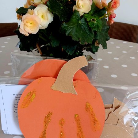 Pumpkin craft fingerprints