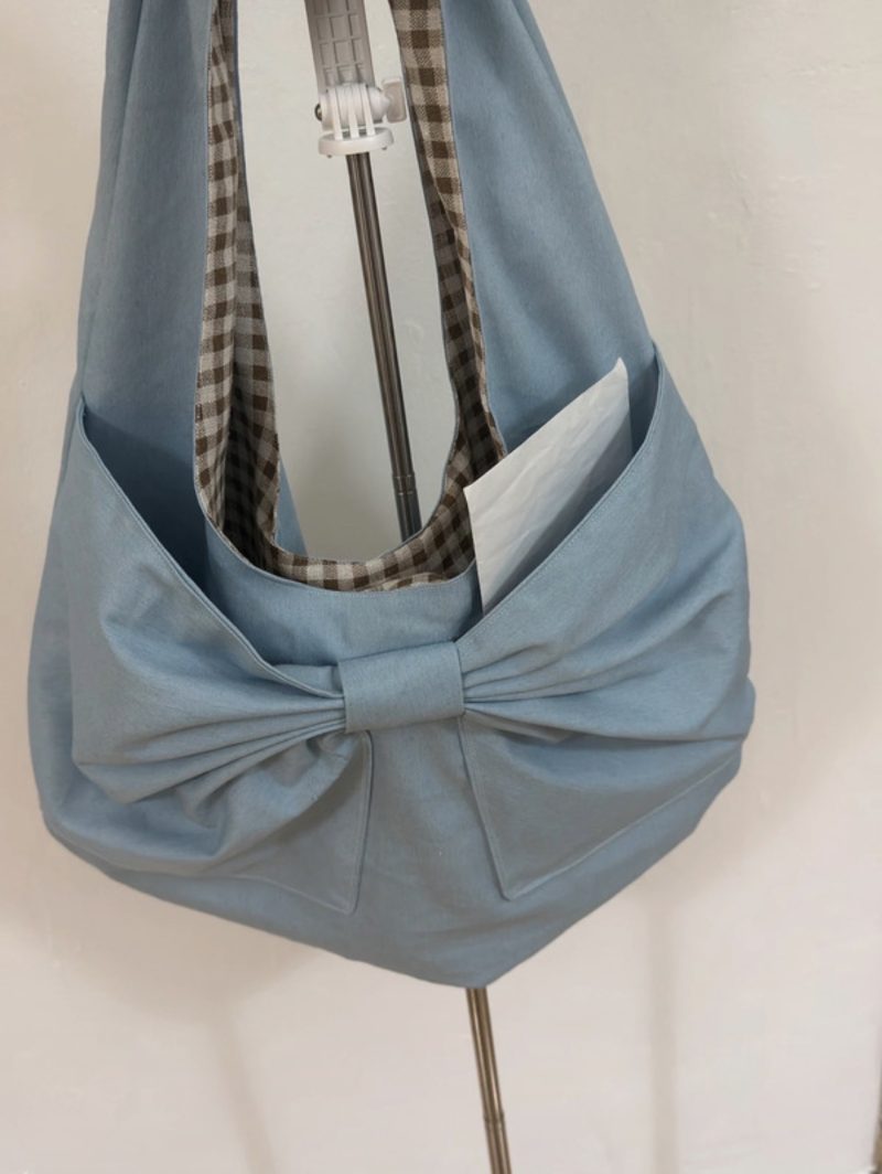 Bow tote bag-hobo bag