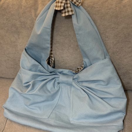Bow tote bag-hobo bag