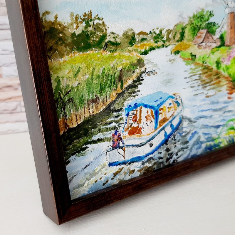 Original framed Norfolk broads artwork