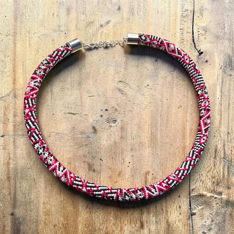 Handmade Beaded Rope Style Necklace, Gift For Her, Statement Necklace